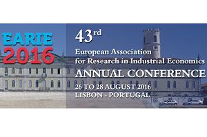 43rd EARIE Annual Conference| 26 – 28 Agosto 2016 | Lisboa